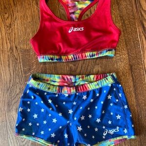 Asics XS kit reversible Sports Set patriotic/tie-dye